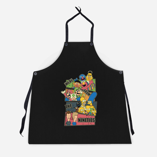 We're From The Nineties-Unisex-Kitchen-Apron-turborat14