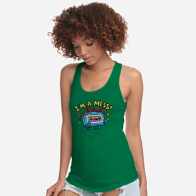 A Mess In The 90s-Womens-Racerback-Tank-Wenceslao A Romero