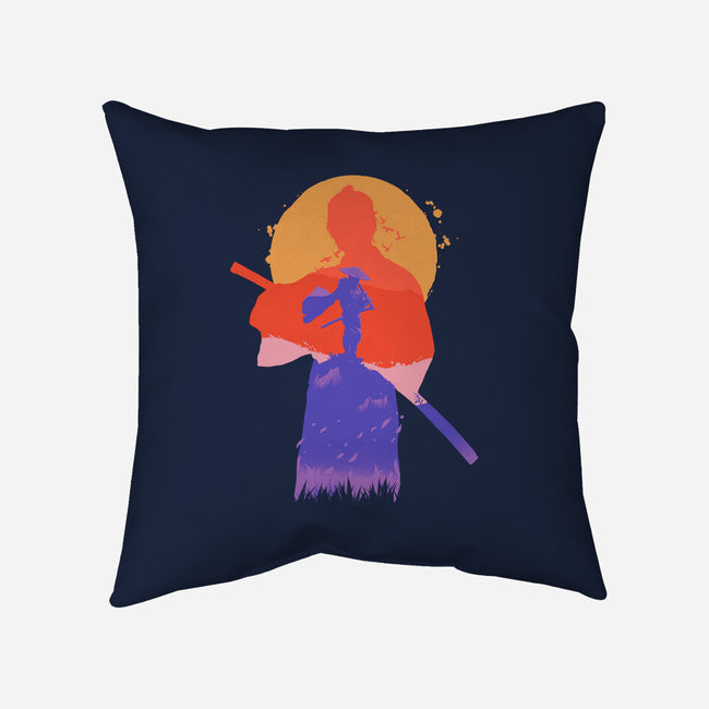 Samurai Jin-None-Removable Cover-Throw Pillow-RamenBoy