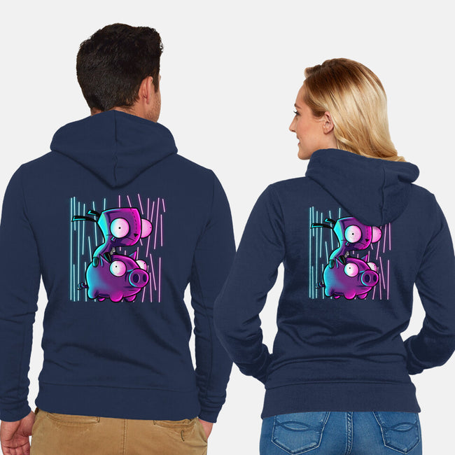 Hog Neon Rider-Unisex-Zip-Up-Sweatshirt-nickzzarto