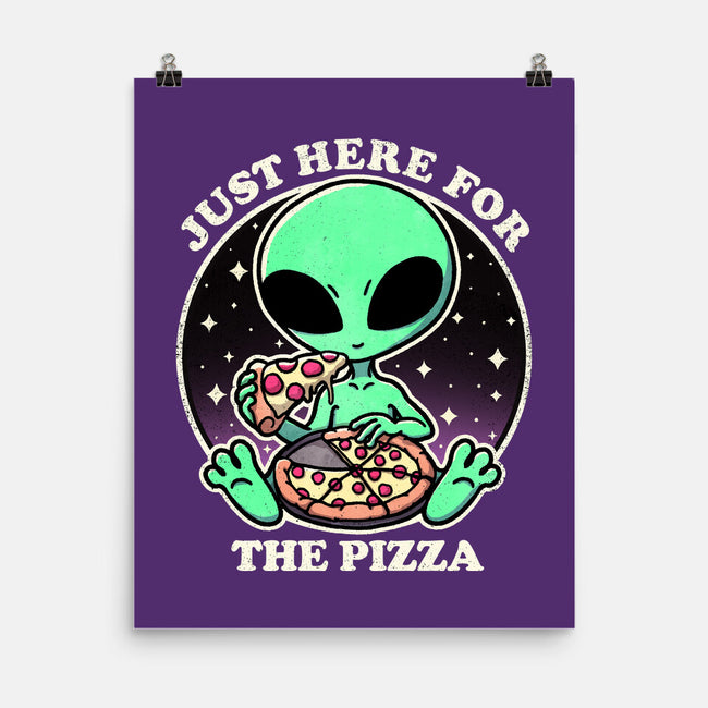 Aliens Love Pizza-None-Matte-Poster-fanfreak1