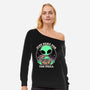 Aliens Love Pizza-Womens-Off Shoulder-Sweatshirt-fanfreak1