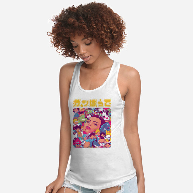 Ganbatte Machine-Womens-Racerback-Tank-Bruno Mota