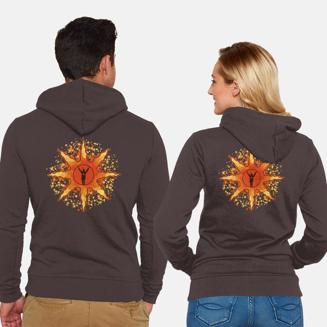 Knight Of Sun-Unisex-Zip-Up-Sweatshirt-nickzzarto