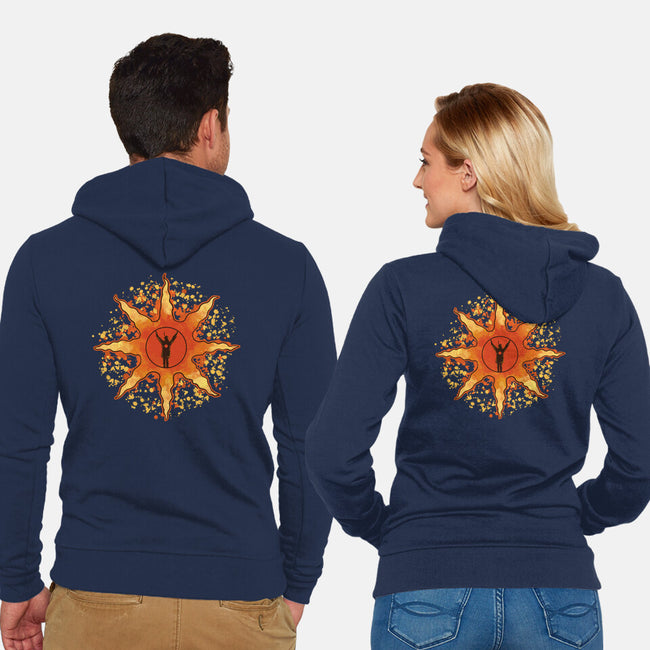 Knight Of Sun-Unisex-Zip-Up-Sweatshirt-nickzzarto