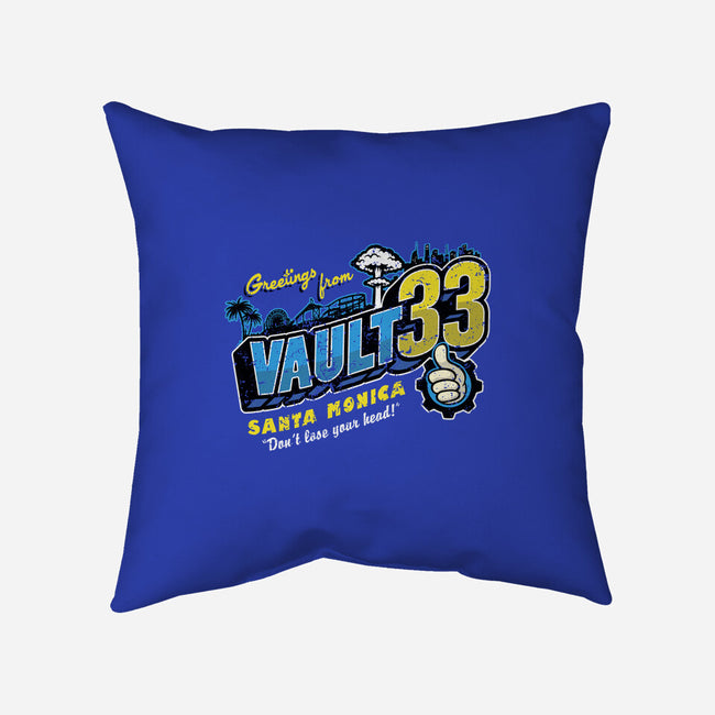 Greetings From Vault 33-None-Removable Cover-Throw Pillow-Olipop