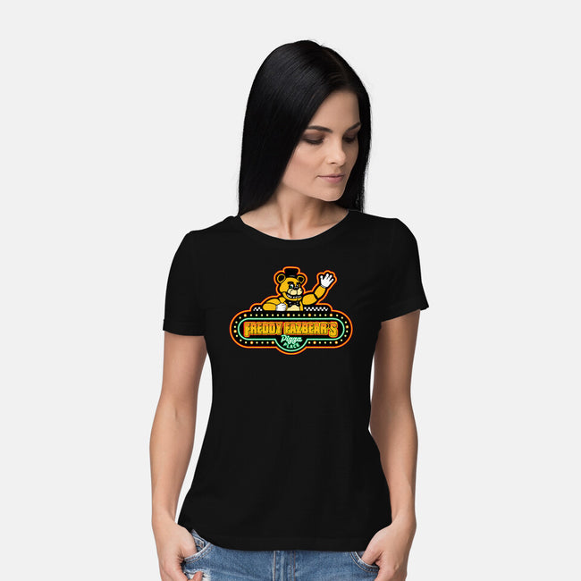 Fazbear's Pizza-Womens-Basic-Tee-dalethesk8er