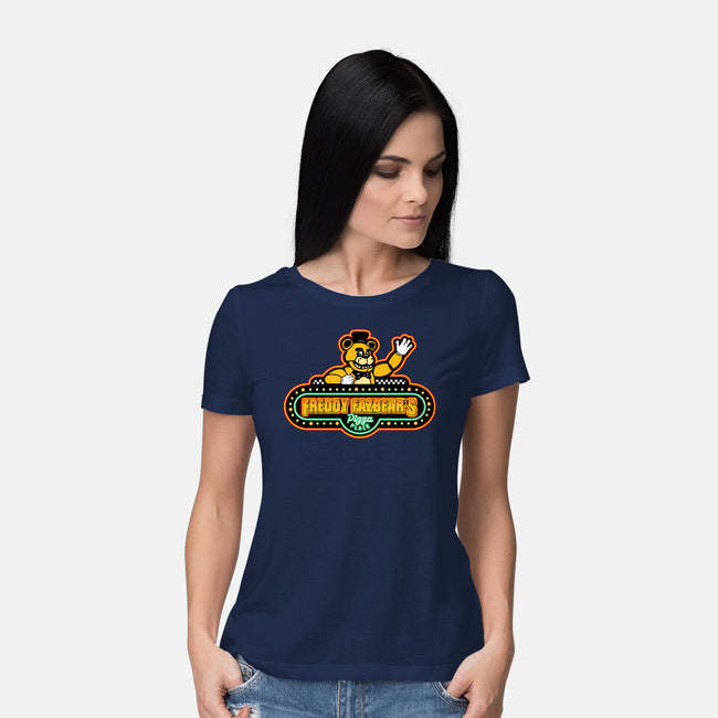 Fazbear's Pizza-Womens-Basic-Tee-dalethesk8er