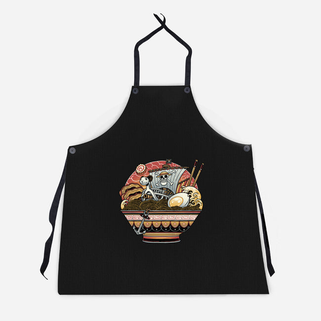 Ahoy Noodle Pirates-Unisex-Kitchen-Apron-glitchygorilla