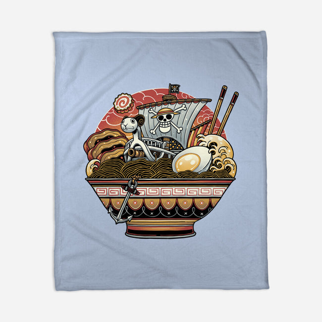 Ahoy Noodle Pirates-None-Fleece-Blanket-glitchygorilla