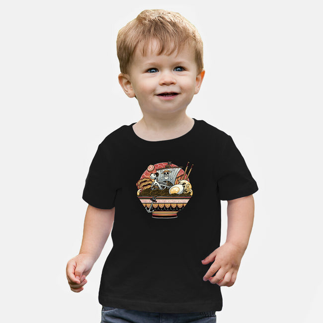 Ahoy Noodle Pirates-Baby-Basic-Tee-glitchygorilla