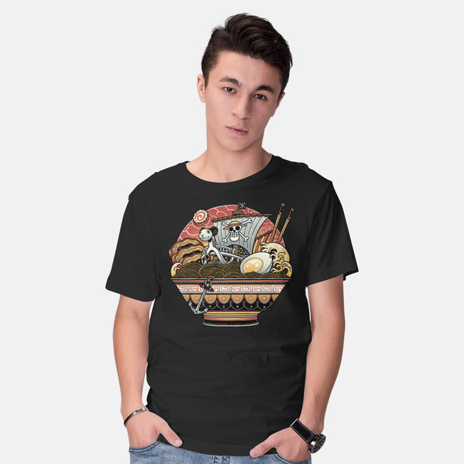 Ahoy Noodle Pirates-Mens-Basic-Tee-glitchygorilla