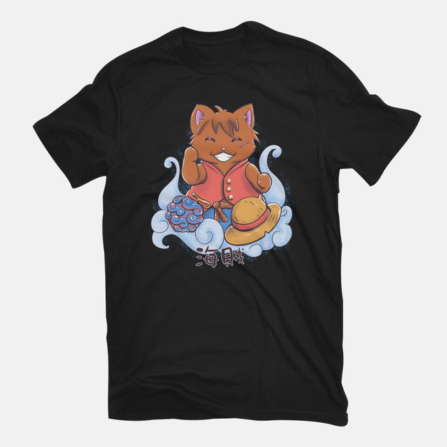 Pirate Maneki Neko-Womens-Basic-Tee-ellr