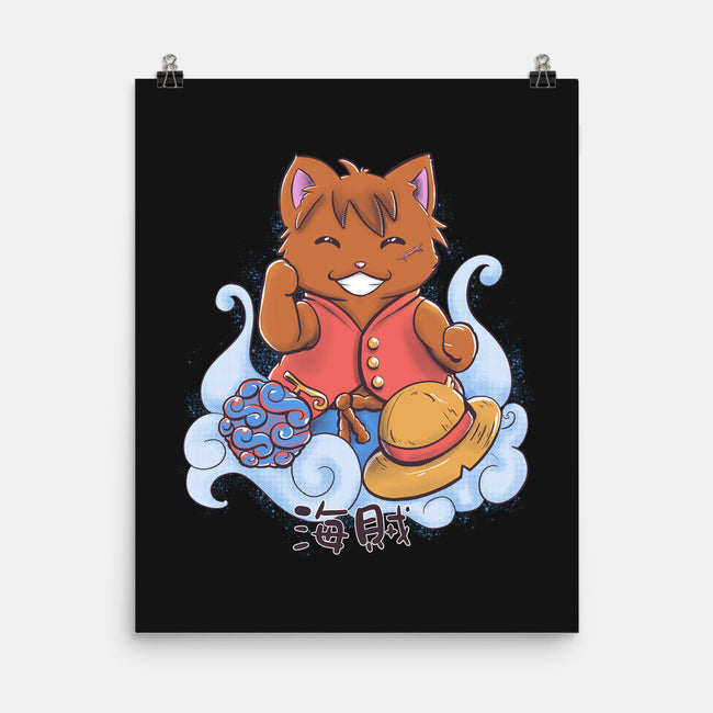 Pirate Maneki Neko-None-Matte-Poster-ellr