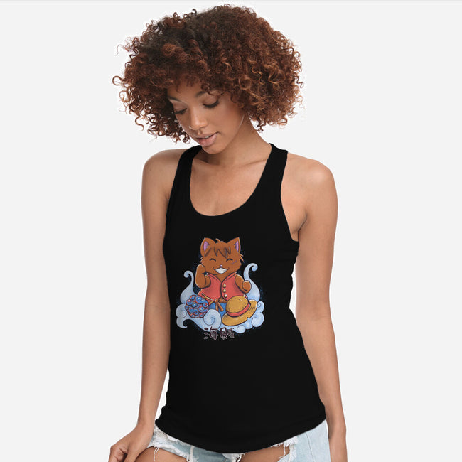 Pirate Maneki Neko-Womens-Racerback-Tank-ellr