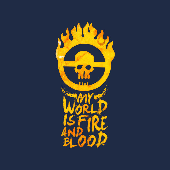 My World Is Fire-Mens-Basic-Tee-demonigote