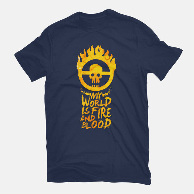 My World Is Fire-Mens-Premium-Tee-demonigote