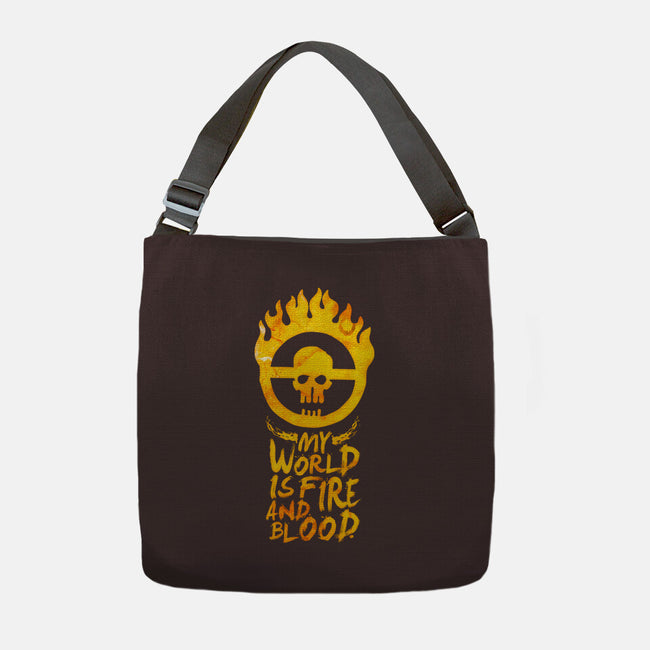 My World Is Fire-None-Adjustable Tote-Bag-demonigote