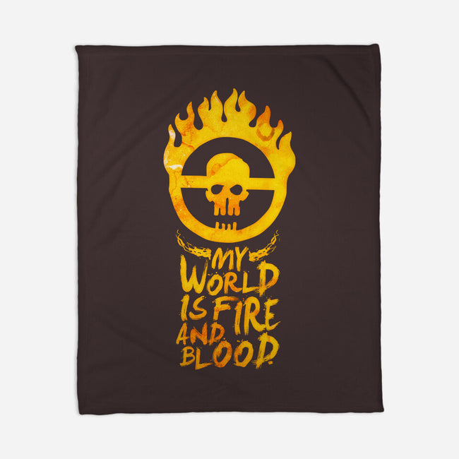 My World Is Fire-None-Fleece-Blanket-demonigote