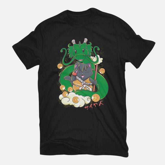 Saiyan Maneki Neko-Youth-Basic-Tee-ellr