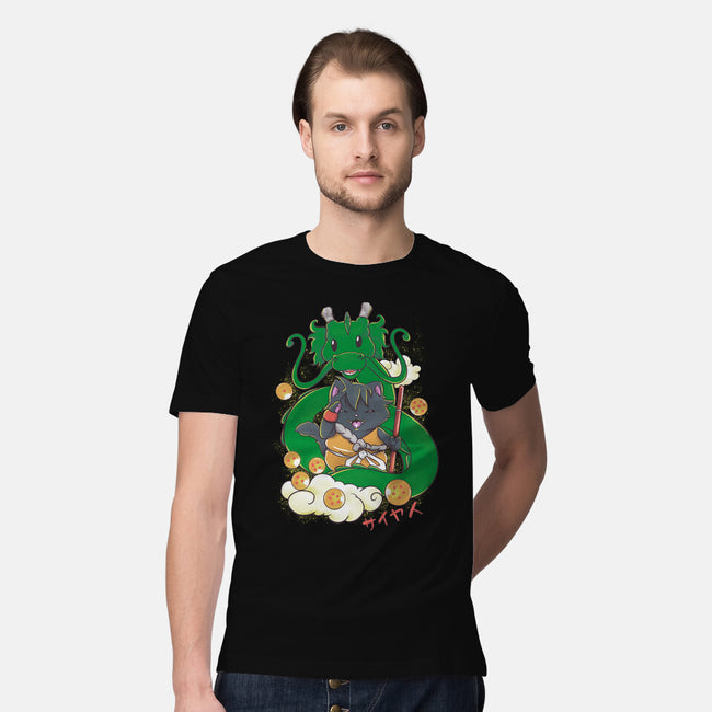 Saiyan Maneki Neko-Mens-Premium-Tee-ellr