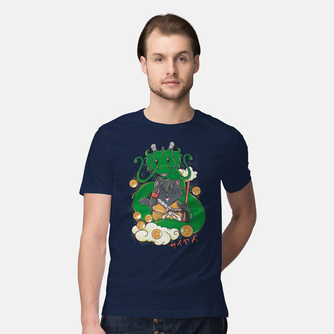 Saiyan Maneki Neko-Mens-Premium-Tee-ellr