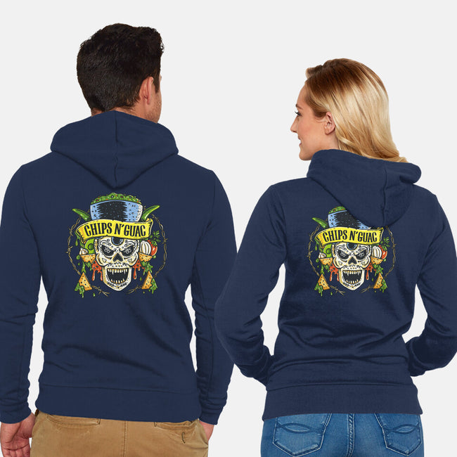 Chips N Guac-Unisex-Zip-Up-Sweatshirt-Wenceslao A Romero