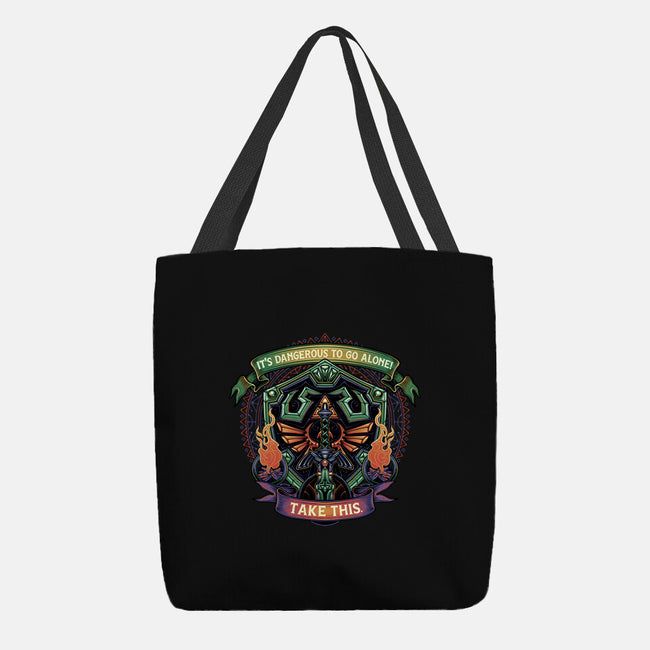 Shield And Sword-None-Basic Tote-Bag-glitchygorilla