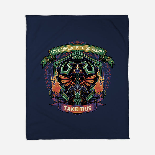 Shield And Sword-None-Fleece-Blanket-glitchygorilla