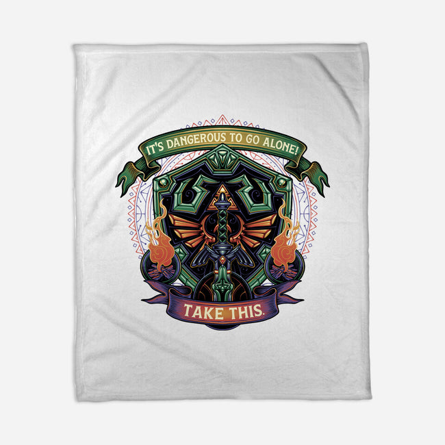 Shield And Sword-None-Fleece-Blanket-glitchygorilla