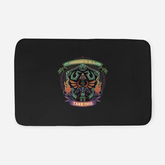 Shield And Sword-None-Memory Foam-Bath Mat-glitchygorilla