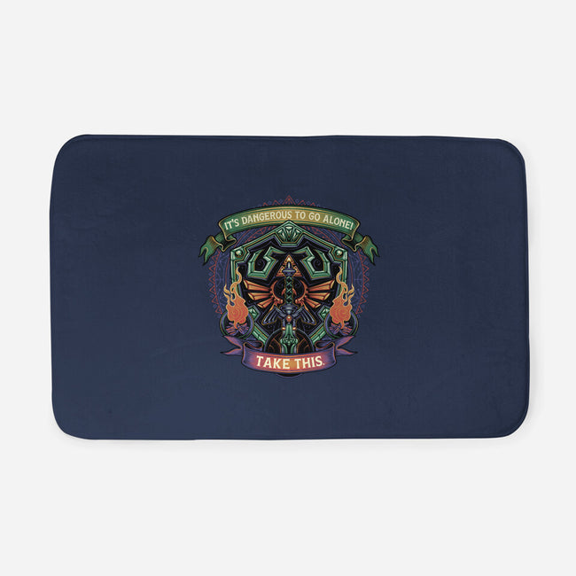 Shield And Sword-None-Memory Foam-Bath Mat-glitchygorilla