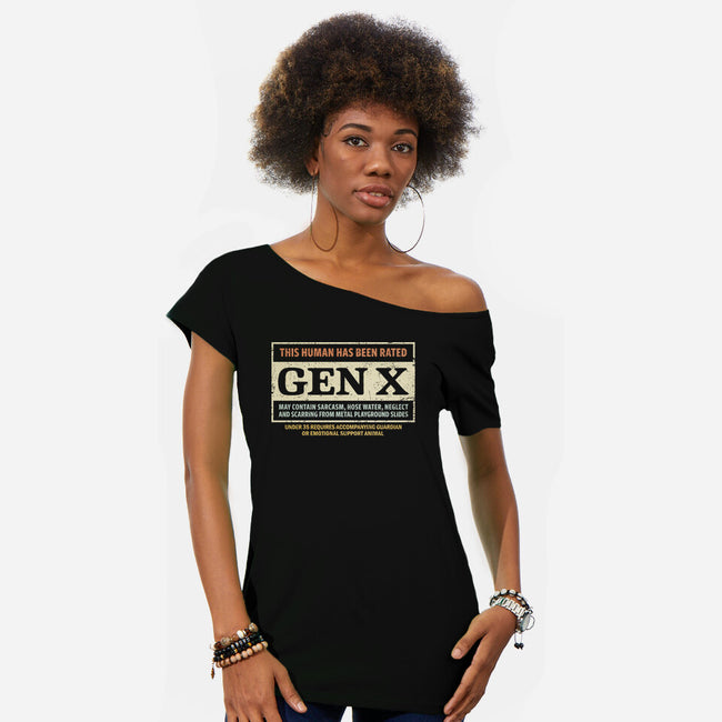 Rated Gen X-Womens-Off Shoulder-Tee-kg07