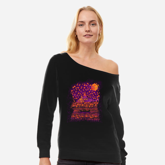 I See The Light-Womens-Off Shoulder-Sweatshirt-dalethesk8er