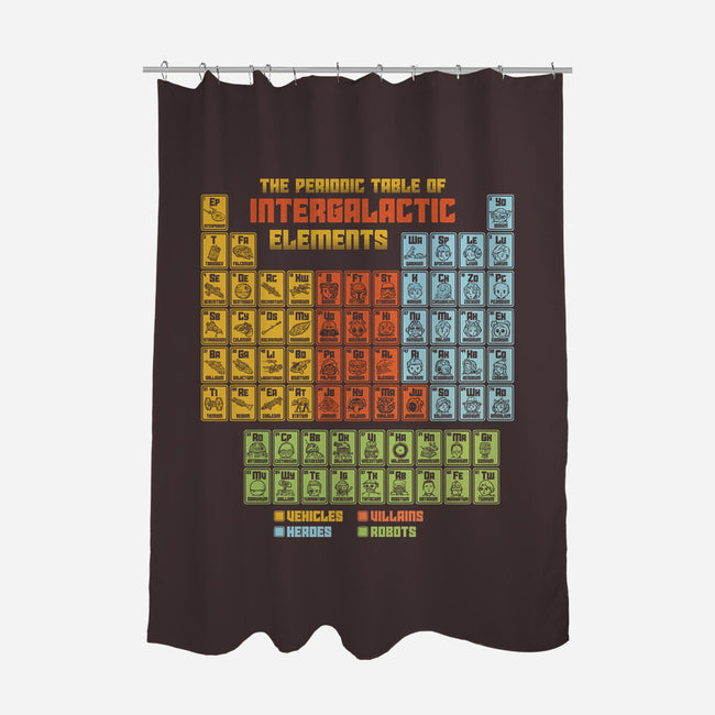 The Periodic Table Of Intergalactic Elements-None-Polyester-Shower Curtain-kg07