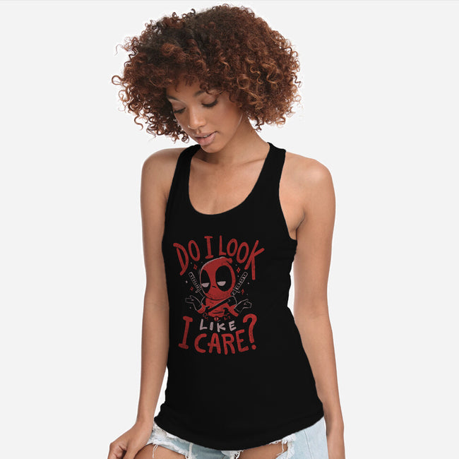 Mercenary Doesn't Care-Womens-Racerback-Tank-Arigatees