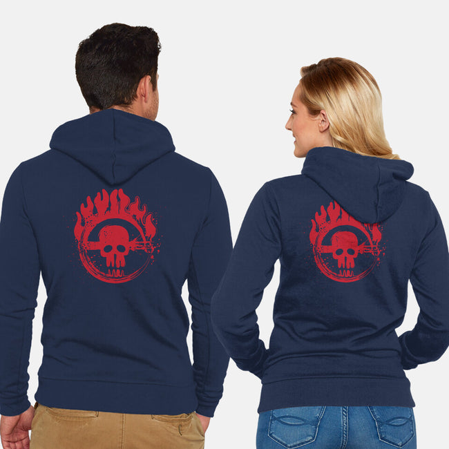 War Boys Symbol-Unisex-Zip-Up-Sweatshirt-DrMonekers