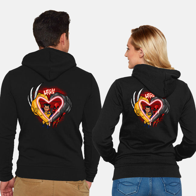 Love In Crime-Unisex-Zip-Up-Sweatshirt-spoilerinc