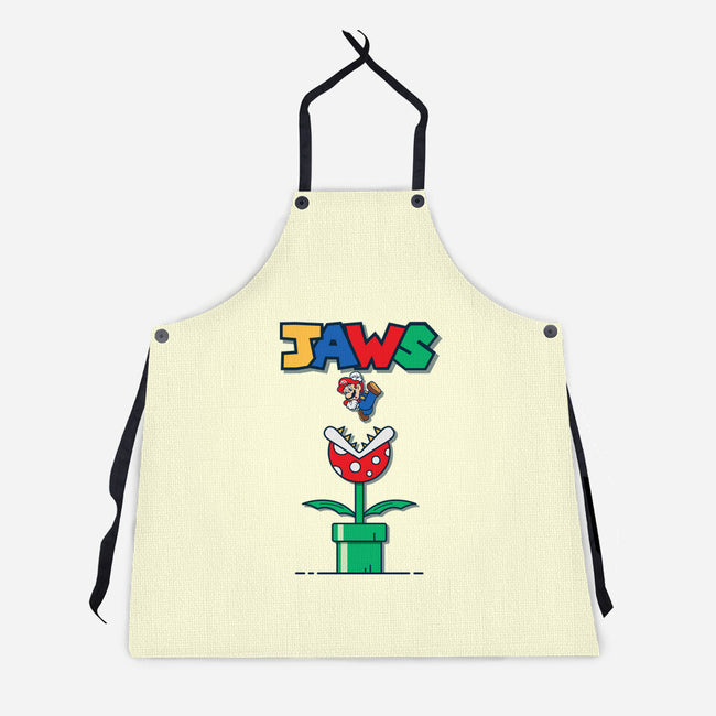 Mario Jaws-Unisex-Kitchen-Apron-Faissal Thomas