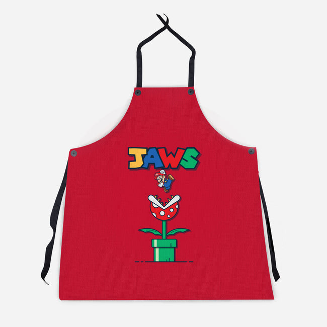 Mario Jaws-Unisex-Kitchen-Apron-Faissal Thomas