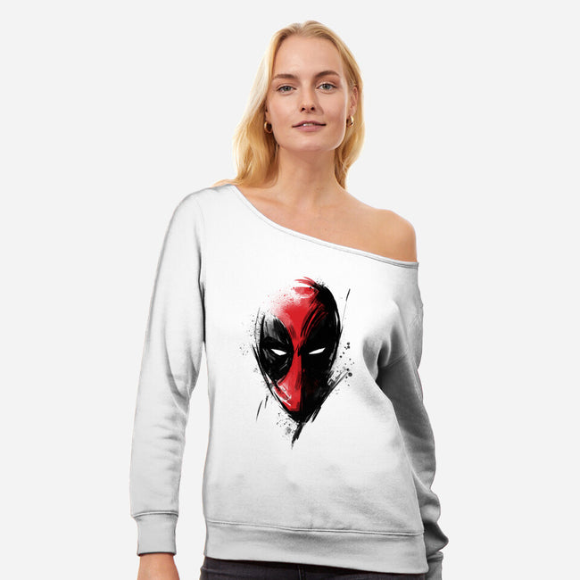 Merc's Mask-Womens-Off Shoulder-Sweatshirt-ddjvigo