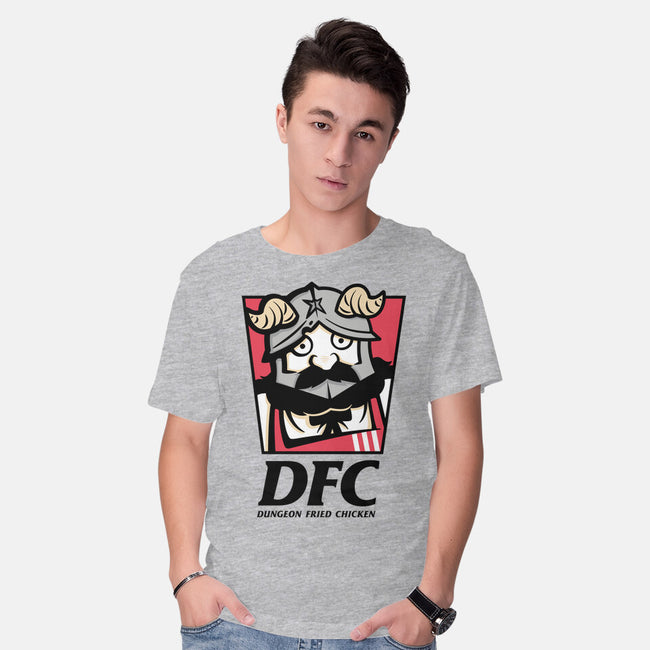 Dungeon Fried Chicken-Mens-Basic-Tee-Eilex Design