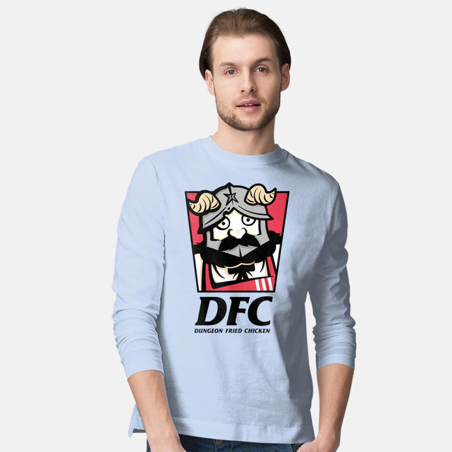 Dungeon Fried Chicken-Mens-Long Sleeved-Tee-Eilex Design