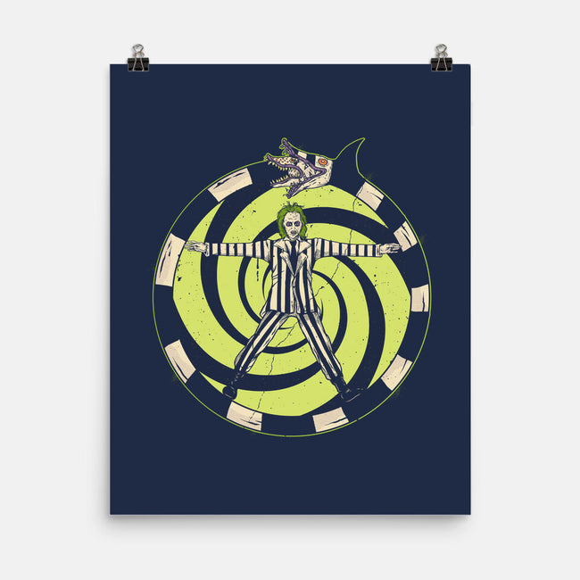 Vitruvian Beetlejuice-None-Matte-Poster-Green Devil