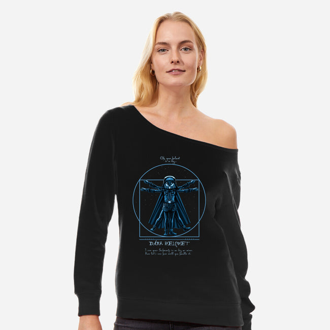 Vitruvian Helmet-Womens-Off Shoulder-Sweatshirt-daobiwan