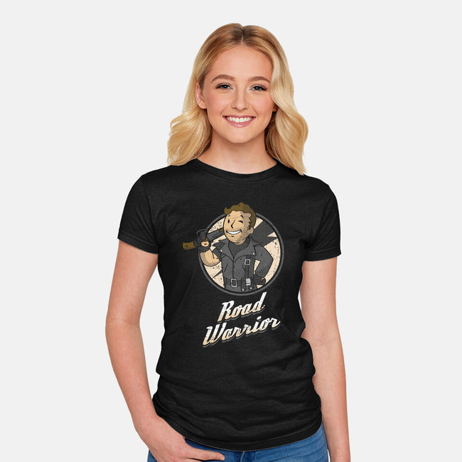 Warrior Of The Road-Womens-Fitted-Tee-Olipop