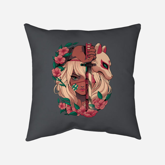 Sakura Blade-None-Removable Cover-Throw Pillow-Bruno Mota