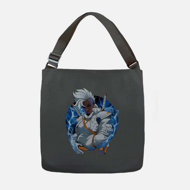 Thunderstorm Samurai-None-Adjustable Tote-Bag-Bruno Mota