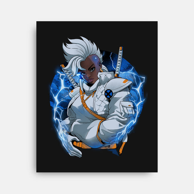 Thunderstorm Samurai-None-Stretched-Canvas-Bruno Mota