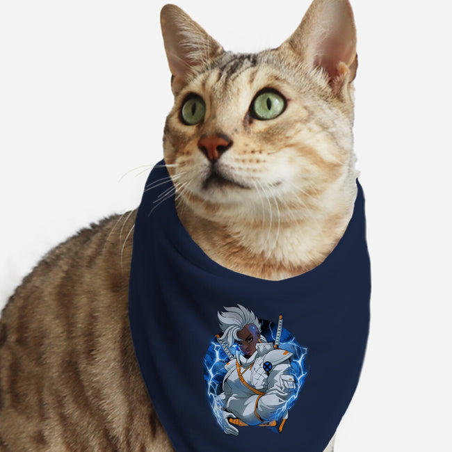 Thunderstorm Samurai-Cat-Bandana-Pet Collar-Bruno Mota